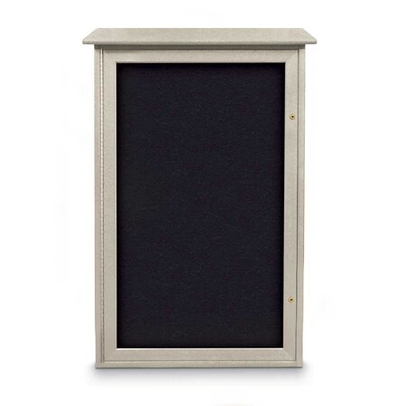 United Visual Products Indoor Enclosed Combo Board, 72"x36", Satin Frame/Green & Rubber UVCB7236-GREEN-RUBBER